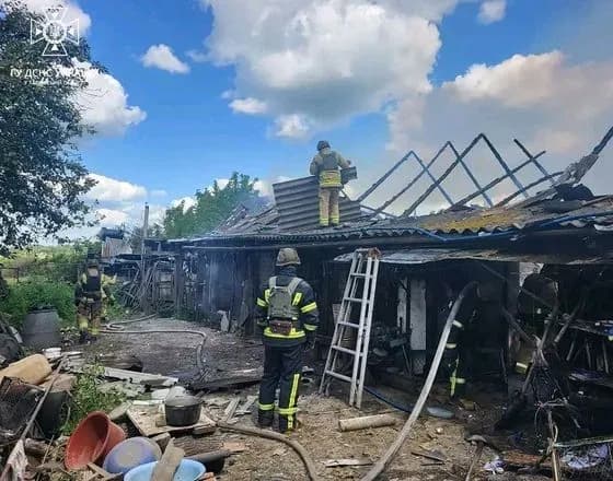 ДСНС показали наслідки ворожого удару по Куп’янському району Харківщини вдень