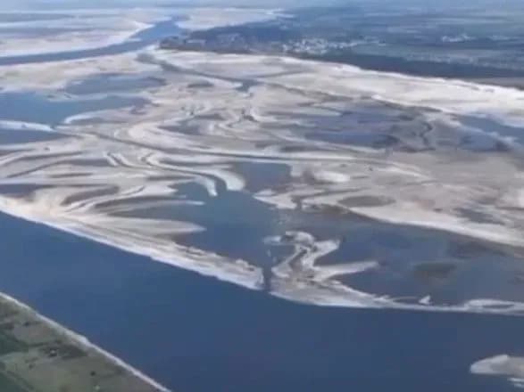 В ОП показали, як зараз виглядає Каховське водосховище та ГЕС