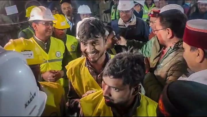 41 workers rescued from collapsed tunnel in India after 17-day operation