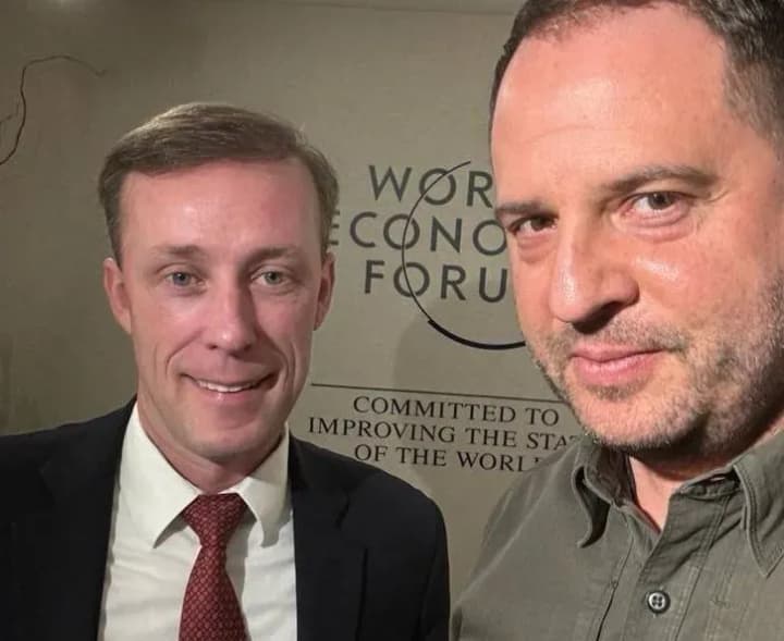 Yermak discusses Ukraine's defense needs with National Security Advisor Sullivan in Davos