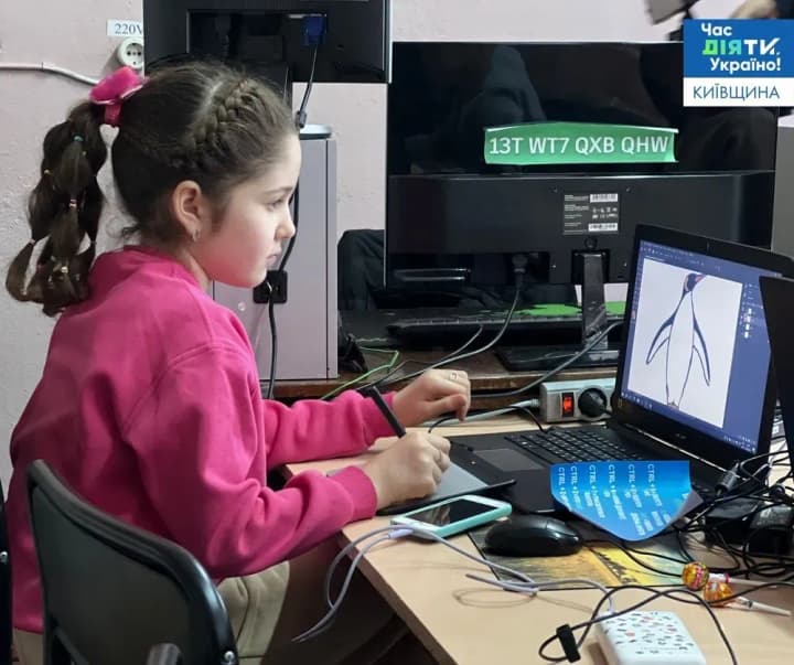 Winners of the "Time to Act, Ukraine!" contest organized web design training for children in Kyiv Oblast