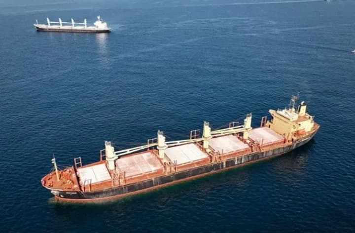 The cargo ship that sank in the Red Sea was carrying 21,000 tons of fertilizer.
