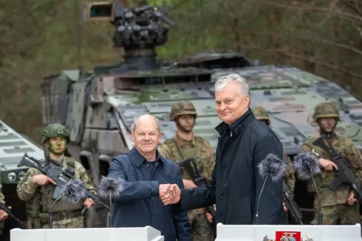 Scholz: deployment of German military brigade in Lithuania is in "full swing"