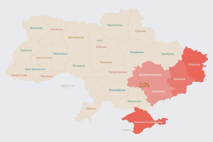 Воздушные силы предупредили об активности вражеской авиации и угрозе для Днепра