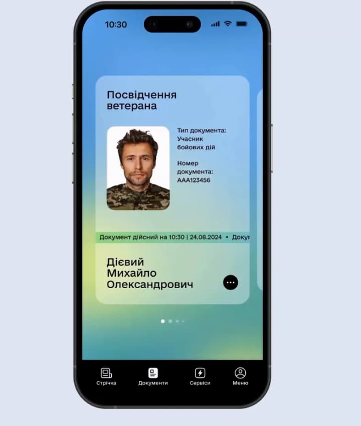 Veteran's certificate is now in Diya - Fedorov