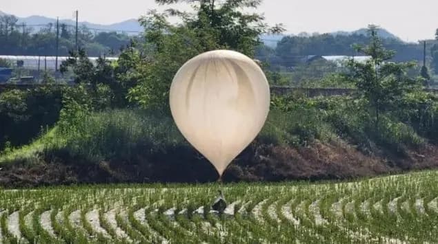 Северная Корея отправила новую партию воздушных шаров с мусором за границу