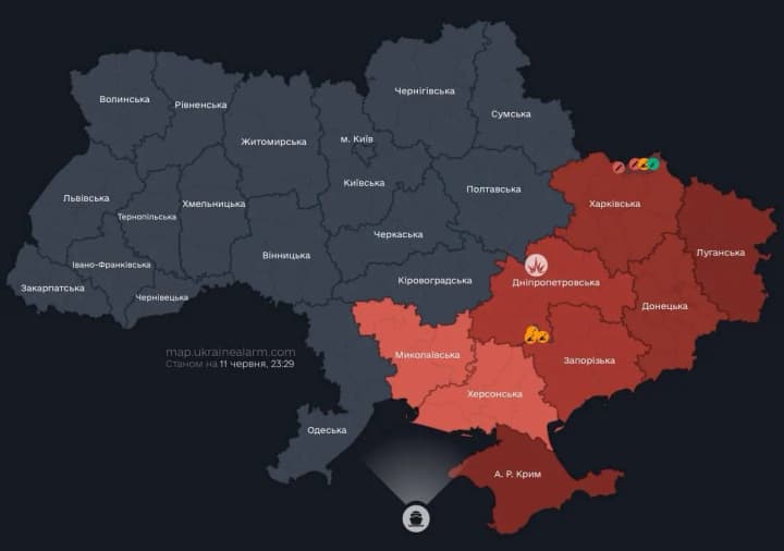 Нова група БпЛА з Херсонщини націлилися на північний захід України