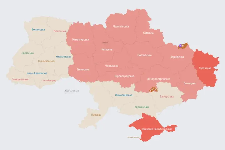 Air Force warns of high-speed target from Kursk region of Russia towards Myrhorod