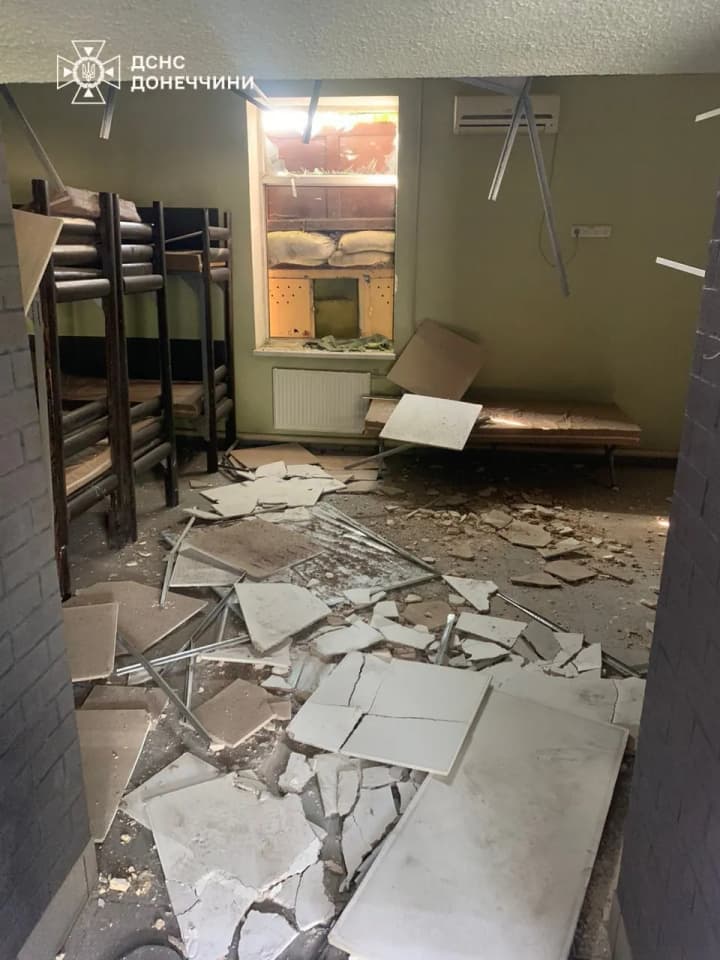 Пожежна станція на Донеччині пошкоджена внаслідок ворожого обстрілу