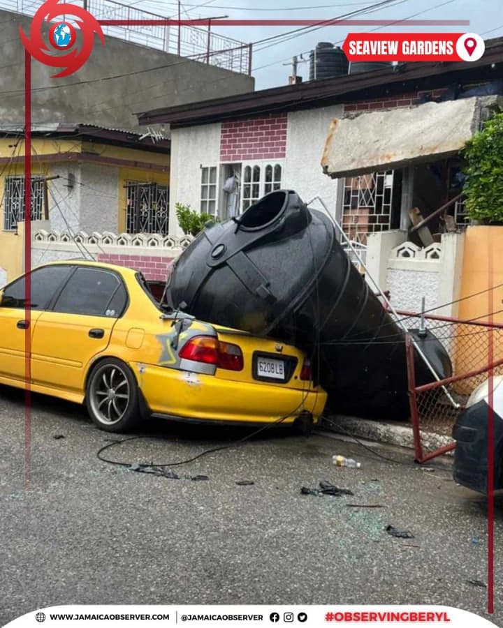 Hurricane Beryl passed over Jamaica, killing 7 people in the southeastern Caribbean