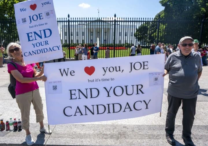 Leading Democratic Party donors discuss Biden's replacement, with California and Michigan governors among the candidates