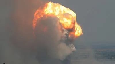 Gas distribution unit burns in Crimea after explosion