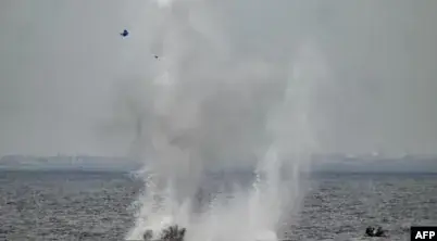 Romania defuses a drifting mine on the Black Sea coast