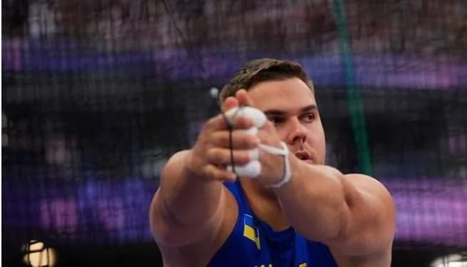Mykhailo Kokhan won silver in hammer throw at the Diamond League stage