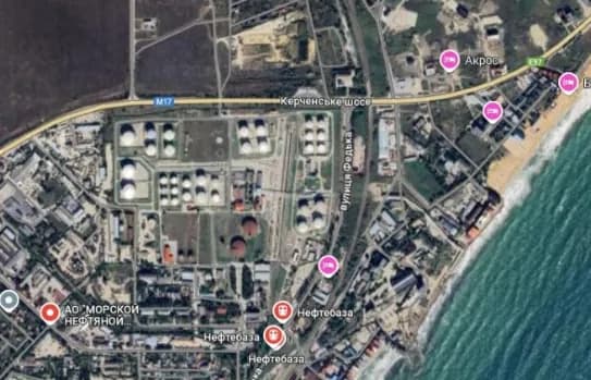 Traffic on Kerch highway is restricted in Feodosia after oil terminal is hit