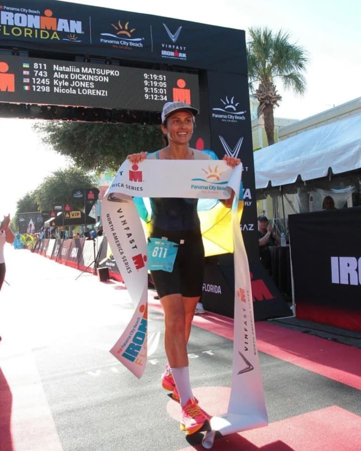 Ukrainian athlete sets record time at prestigious Ironman in Florida