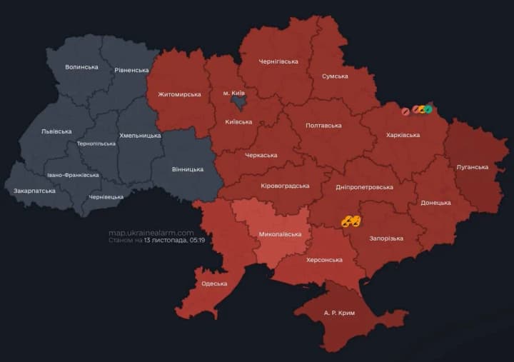 Воздушные Силы предупреждают о ракетной угрозе с юга Украины