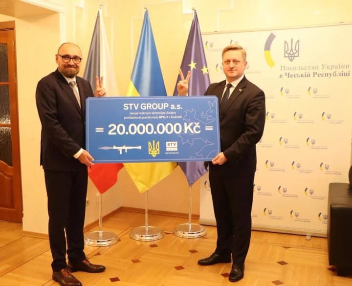 Чеська компанія надала Україні понад 700 тисяч євро на протитанкові гранатомети