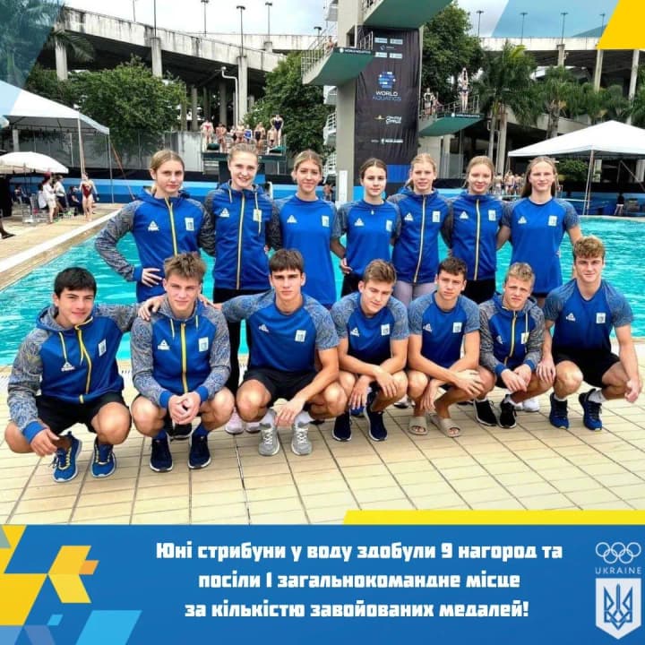 Ukraine leads the World Junior Diving Championships: 9 medals
