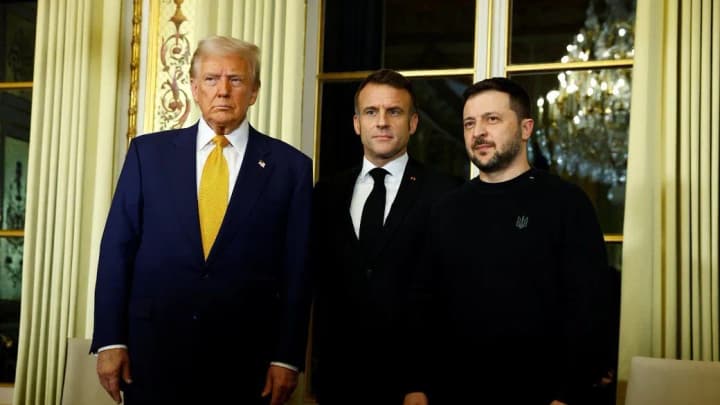 У Парижі завершилась тристороння зустріч Макрона, Трампа та Зеленського 