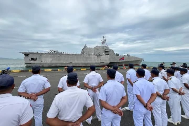 US warship arrives in Cambodia for the first time in 8 years amid concerns over China's naval base