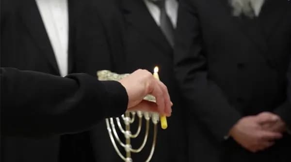 Zelensky lights Hanukkah candles with rabbis of Ukraine on menorah from Milei
