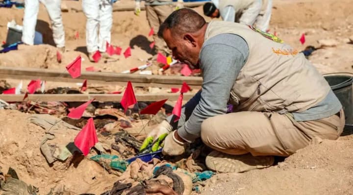 Mass grave of Kurdish women and children from the time of Saddam Hussein found in Iraq
