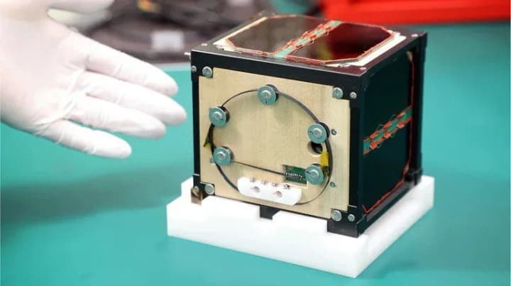 First ever wooden satellite launched into space: photo details