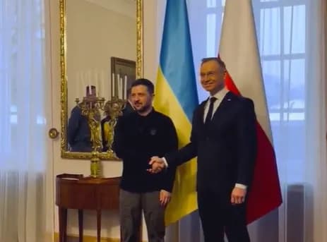 Зеленський зустрівся з президентом Польщі Дудою