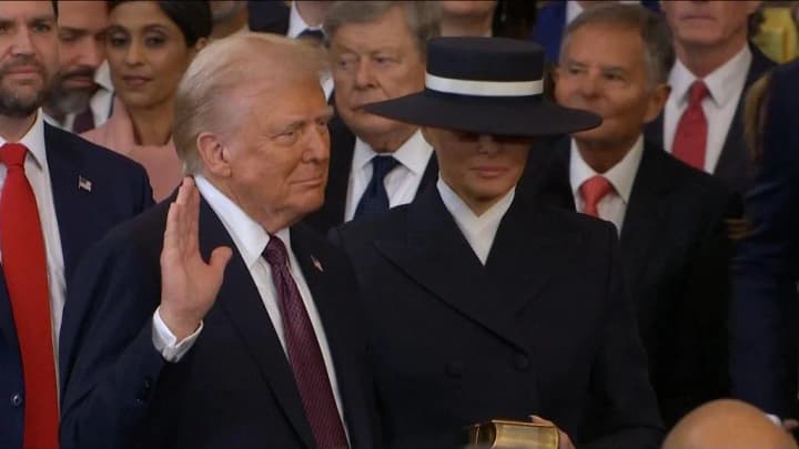 Donald Trump took the oath of office and became the new President of the United States