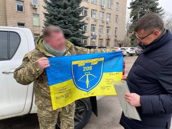 Mayor of Brovary community hands over 10 MAVICs to Armed Forces unit