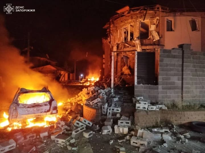 Нічна атака рф на Запоріжжя: 16 ударів дронами, є один постраждалий