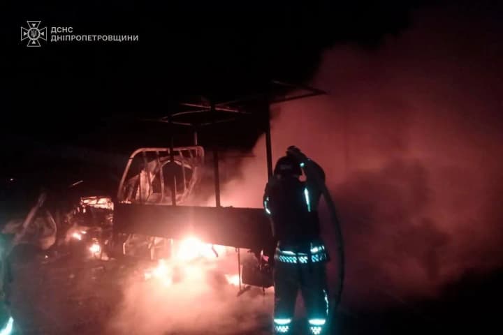 Enemy drone hits a truck in Dnipropetrovs'k region: one man killed, another in hospital