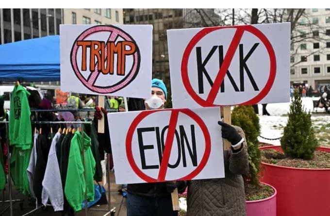 Protests against Trump and Musk's policies took place across the United States