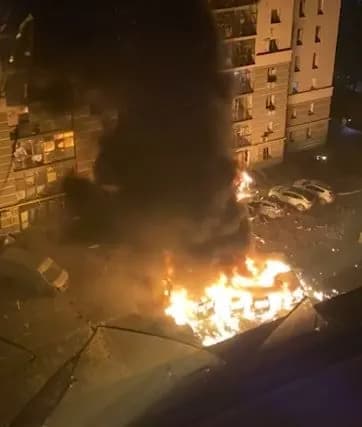 Enemy drone attacks parking lot in residential area of Sumy: what is known about the consequences