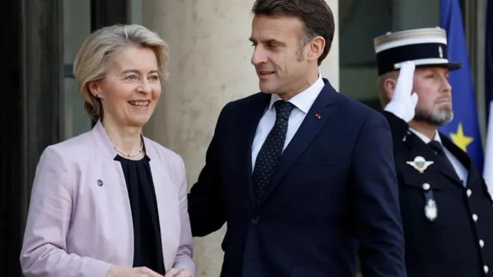 Top European leaders arrive at Elysee Palace for meeting on Ukraine