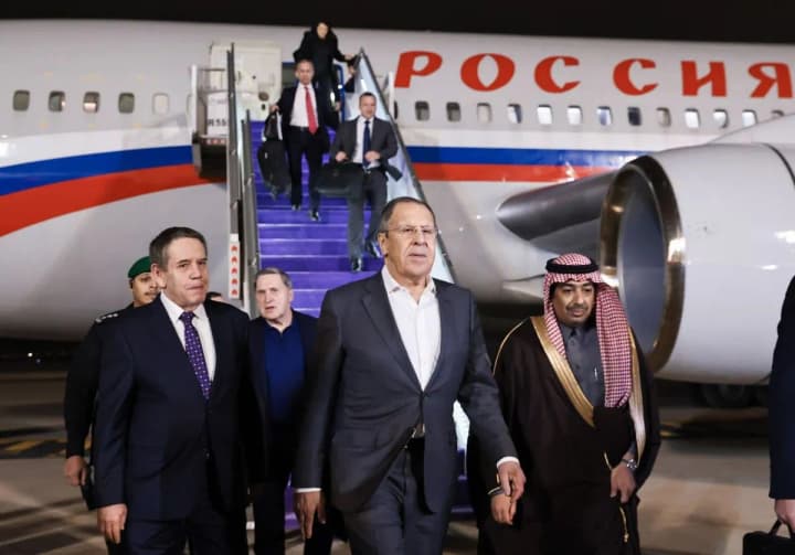 Lavrov and Ushakov arrive in Riyadh for talks between Russia and the United States