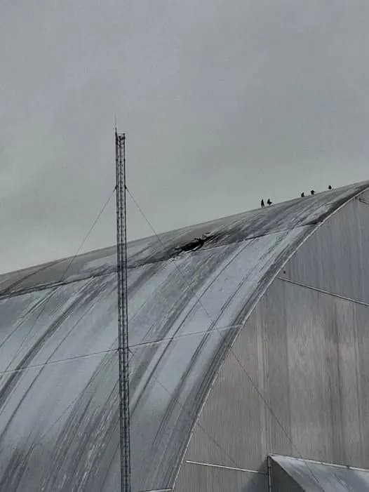 Two smoldering centers at Chornobyl NPP still not localized after Russian drone hit