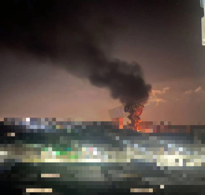 Russian drones attack Odesa, fire breaks out