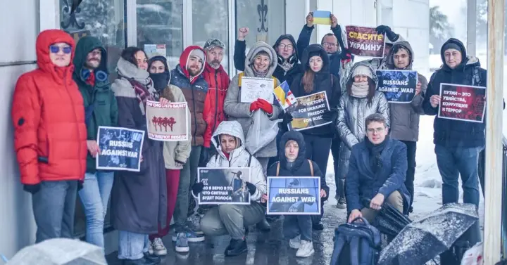 У Грузії росіяни провели акцію проти війни в Україні
