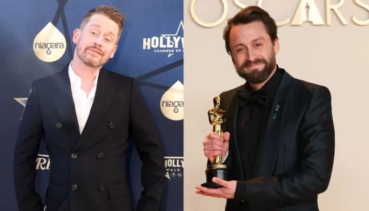 Macaulay Culkin "cried" over his brother Kieran's victory at the "Oscars"