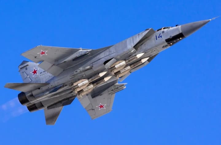 The Air Force reports the takeoff of the Russian MiG-31K