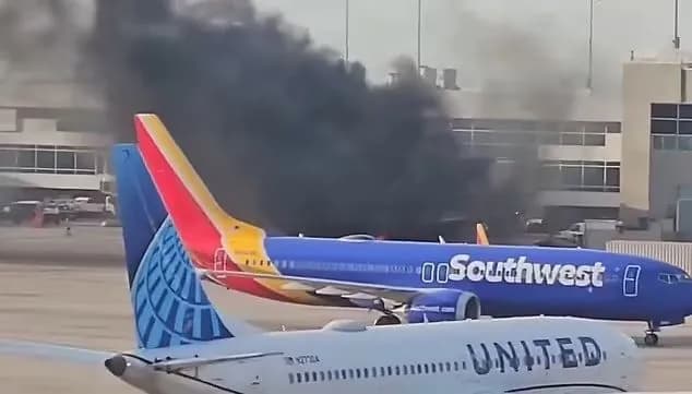 An American Airlines plane caught fire in Denver, passengers were urgently evacuated
