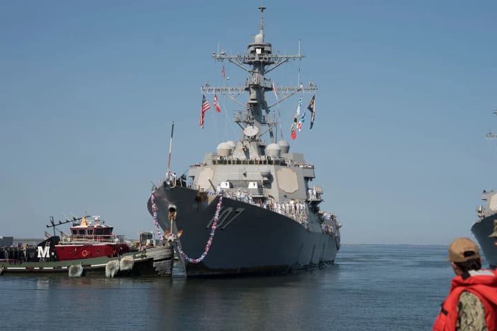 US has deployed a Navy warship on a mission to the border with Mexico amid Trump's immigration policy