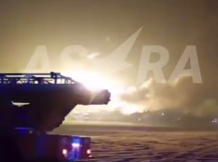 Area of the fire after the drone attack on the oil depot in the Krasnodar region has halved