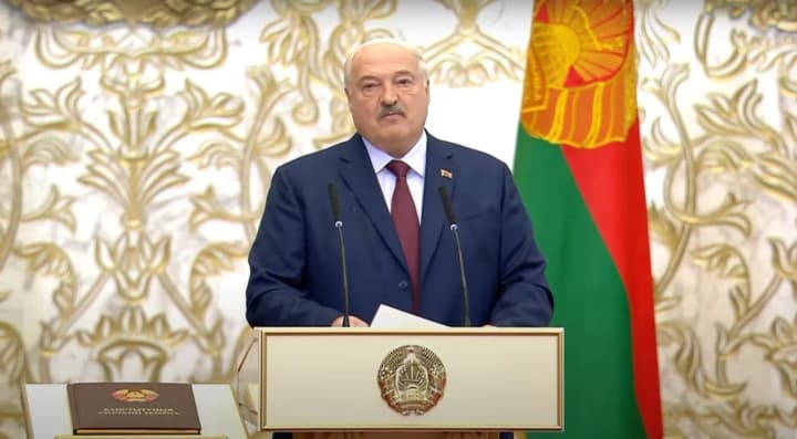 Lukashenko "assumed" the office of President of Belarus for the seventh time