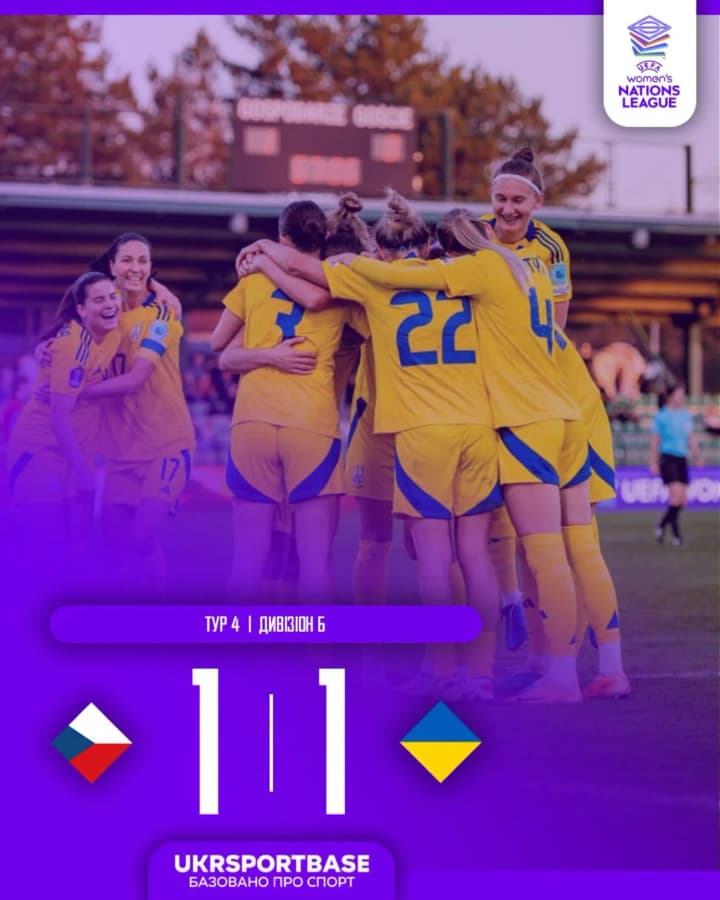 Українки розписали нічию з Чехією у Лізі націй - 1:1