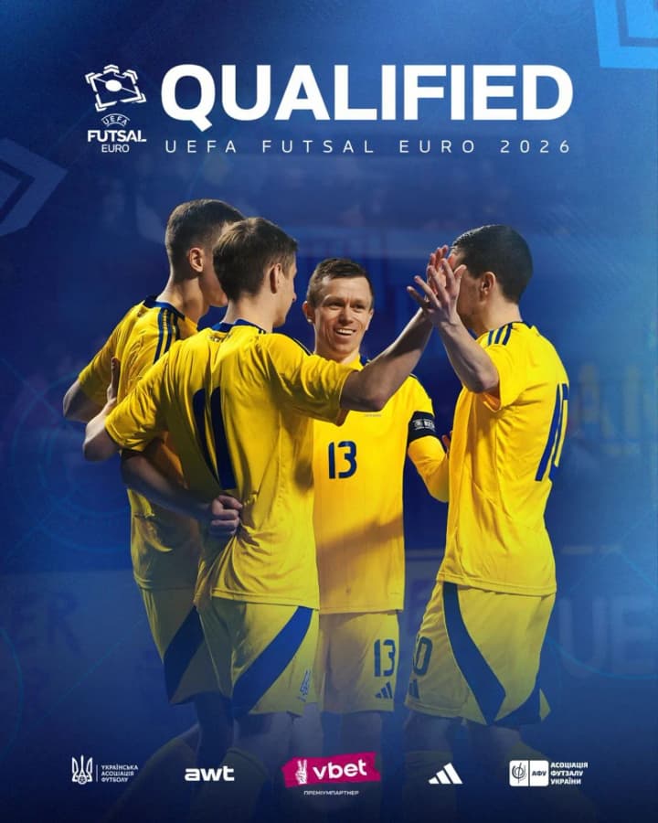 The Ukrainian national futsal team crushed the Cypriot national team and qualified for Euro 2026