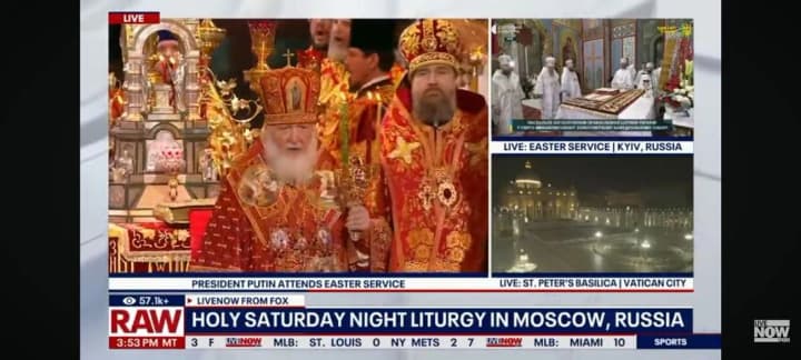 Fox News показував вночі патріарха РПЦ  кирила та підписав Київ росією 