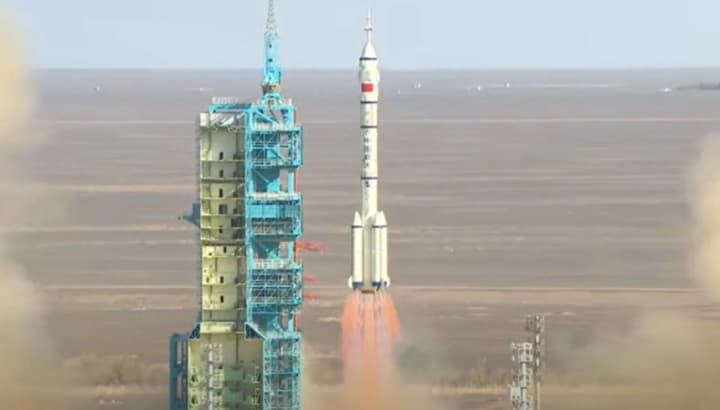 China launched the Shenzhou-20 manned spacecraft into space with three astronauts on board
